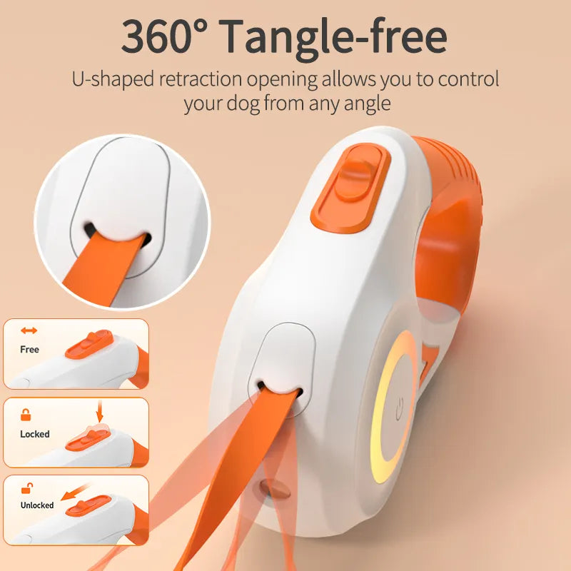 Illuminating Retractable Dog Leash